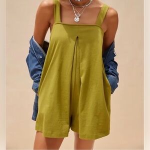 Free People Olive Green Romper